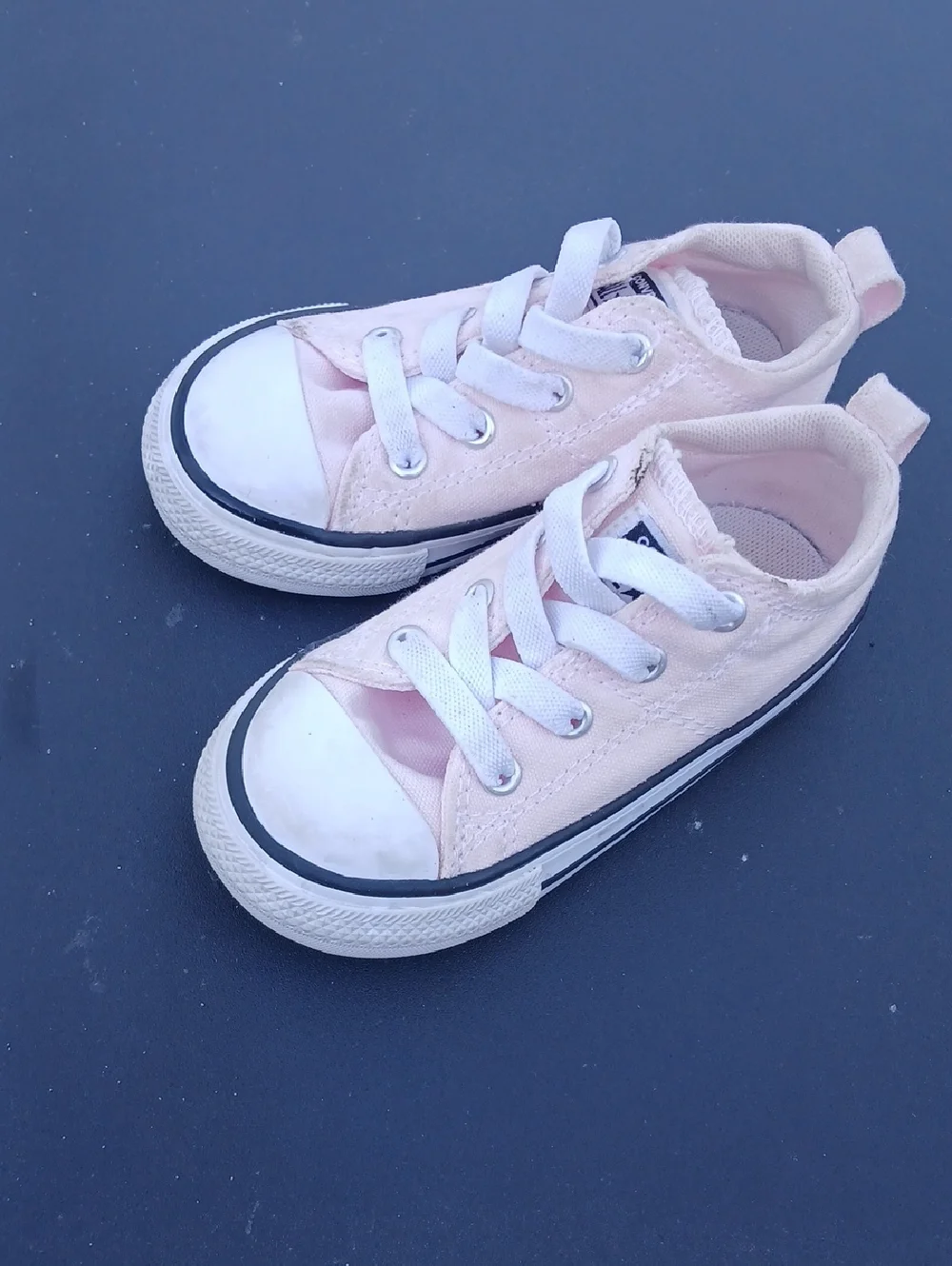 Converse Kids Light Pink Canvas Low-Top Sneakers